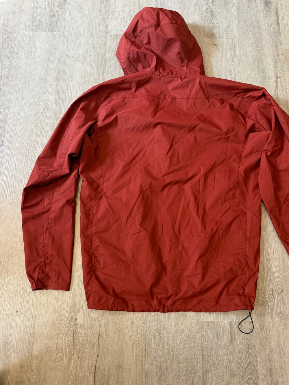 Arc'teryx Men's Brick Red Hooded Windbreaker Jacket Sz L *Minor Flaw* See Detail - Picture 9 of 14